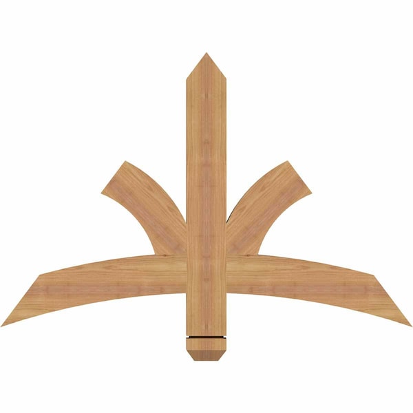 Ekena Millwork Davenport Timber Gable Bracket, Western Red Cedar, 36"W x 24"H x 1 1/2"D x 3 1/2"F, 16/12 Pitch GBW036X24X0204DAV00SWR - main